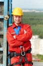 Builder worker at construction site Royalty Free Stock Photo