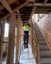 Renovation of an Edwardian suburban house in north London, UK. House has been taken back to brick as part of an extreme makeover.