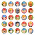 Builders Cartoon Characters Icons Set1.3