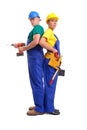 Builders couple Royalty Free Stock Photo