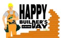 Builders day, engineers day, crane operators day, architects day, labor day concept vector illustration Royalty Free Stock Photo