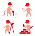 Builders icons Royalty Free Stock Photo