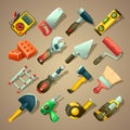 Builders icons 2 Royalty Free Stock Photo
