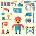 Builders icons set Royalty Free Stock Photo