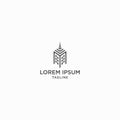 Minimalist Building Logo Icon Design Template. Apartment, Construction, Modern Vector Illustration