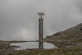 The building abandoned cable car in highlands of in Monte Rosa massif near Punta Indren. Alagna Valsesia area