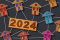 2024 Building activity and construction industry housing concept - 2024 Real Estate and Homeowner Association development