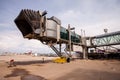 The Building aerobridge at Phuket International Airport on July 28, 2012. Phuket Thailand.