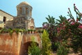 Building of Aghia Triada monastery, located near Chania town, Crete island, Greece Royalty Free Stock Photo