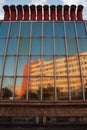 Building with air condition on the roof Royalty Free Stock Photo