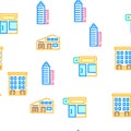 Building Architecture Collection Icons Set Vector Illustrations Royalty Free Stock Photo