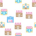 Building Architecture Collection Icons Set Vector Illustrations Royalty Free Stock Photo