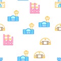 Building Architecture Collection Icons Set Vector Illustrations Royalty Free Stock Photo