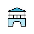 Building architecture icon. Simple color with outline vector elements of architecture icons for ui and ux, website or mobile Royalty Free Stock Photo