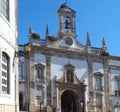 Arco da Vila, gate to the old town of Faro in Portugal, historic building with stork nest Royalty Free Stock Photo