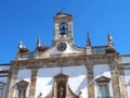 Arco da Vila, gate to the old town of Faro in Portugal, historic building with stork nest Royalty Free Stock Photo