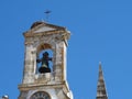 Arco da Vila, gate to the old town of Faro in Portugal, historic building with stork nest Royalty Free Stock Photo