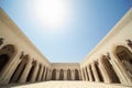 Building with arcs inside Grand Mosque in Oman.