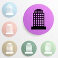 building badge color set. Simple glyph, flat vector of web icons for ui and ux, website or mobile application Royalty Free Stock Photo