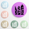 building badge color set. Simple glyph, flat vector of web icons for ui and ux, website or mobile application Royalty Free Stock Photo