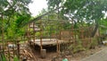 Building a bamboo hut in tropical forest in Thailand Royalty Free Stock Photo