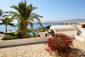 Building and the beach at luxury hotel Royalty Free Stock Photo