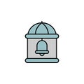 Building, bell icon. Set of buildings illustration icons. Signs, symbols can be used for web, logo, mobile app, UI, UX