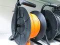 Building black coils with wound orange wire