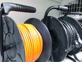 Building black coils with wound orange wire