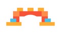 Building Block Flat Bridge, Creative Play Vector, vector design Generative AI Royalty Free Stock Photo