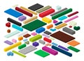 Building blocks and plates in vector Royalty Free Stock Photo