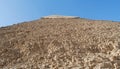 The building blocks of the pyramid of Kefren in Cairo, Giza. Egypt