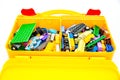 Lego building blocks set starter in a plastic luggage