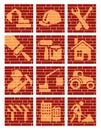 Building brick icons