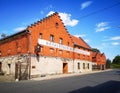 Building with brick masonry - historical brewery Royalty Free Stock Photo