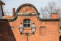 Building with brick masonry - old brewery Royalty Free Stock Photo