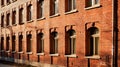 Building, brick wall, even row of bricks Royalty Free Stock Photo