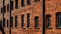 Building, brick wall, even row of bricks Royalty Free Stock Photo