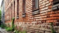 Building, brick wall, even row of bricks Royalty Free Stock Photo