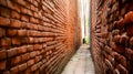 Building, brick wall, even row of bricks Royalty Free Stock Photo