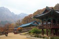 The building of Buddhist Sinheungsa Temple in Seoraksan National