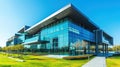 Building, business park modern office. Royalty Free Stock Photo