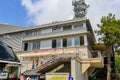 The building of the cable car during the ascent to Mount Tahtali. August 9, 2022 mountain near Kemer, Turkey