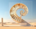 building called Golden Ratio and spiral is in the desert.