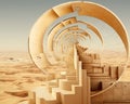 building called Golden Ratio and spiral is in the desert.