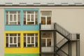 A building of cheerful colors