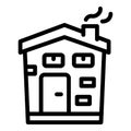 Building chimney icon, outline style Royalty Free Stock Photo