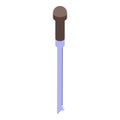 Building chisel icon, isometric style Royalty Free Stock Photo