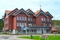 The building of the city administration of Neringa in Nida. Lithuania Royalty Free Stock Photo