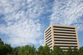 Building and clouds